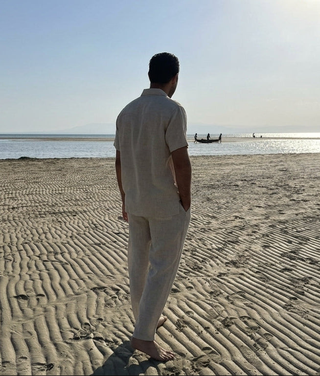 Beige Linen Pants