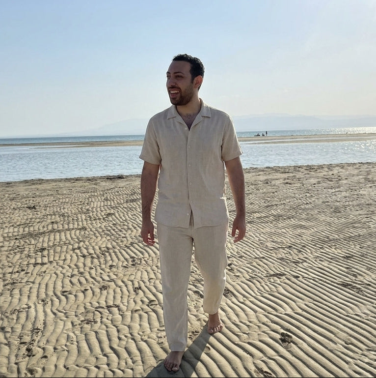 Beige Linen Pants