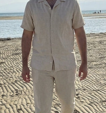 Beige Linen Pants