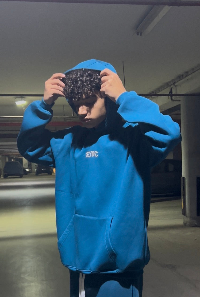 Basic Denim Blue Hoodie