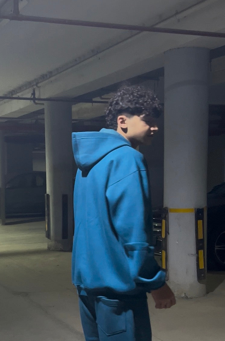 Basic Denim Blue Hoodie